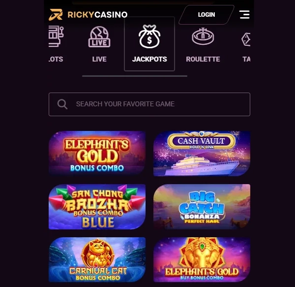 rickycasino games